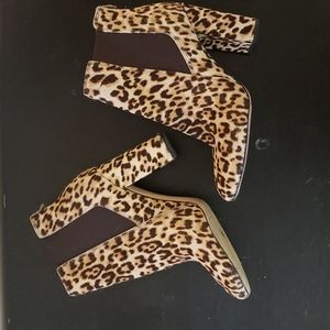 Sam Edelman Case Chelsea Leopard Calf Hair Booties
